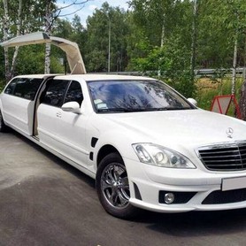 029 Лимузин Mercedes W221 S63 белый - авто на свадьбу в Киеве - портфолио 1