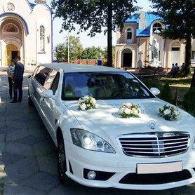 029 Лимузин Mercedes W221 S63 белый - авто на свадьбу в Киеве - портфолио 4