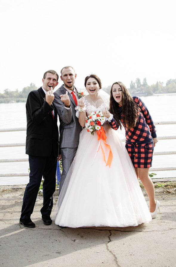 Оранжевая свадьба - фото №38