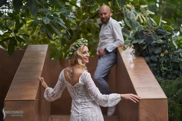 Свадебные фото в Оранжерее в Киеве, студийная сьемка в фотостудии Счастье - фото №22