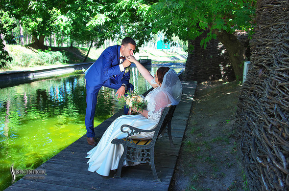 Свадебные фото на Мануфактуре и выездная церемония в ресторане Kidev - фото №34