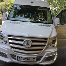 MERCEDES LUXURY SPRINTER WHITE 20passanger - авто на свадьбу в Киеве - портфолио 3