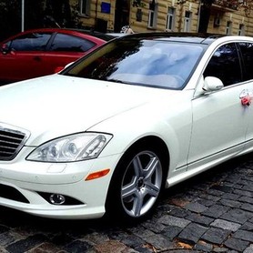 390 Mercedes W221 S550 белый аренда - авто на свадьбу в Киеве - портфолио 1