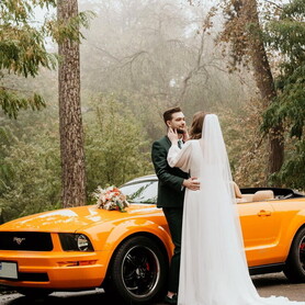 159 Ford Mustang кабриолет оранжевый прокат аренда - авто на свадьбу в Киеве - портфолио 1