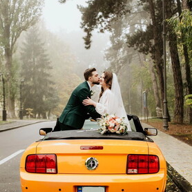 159 Ford Mustang кабриолет оранжевый прокат аренда - авто на свадьбу в Киеве - портфолио 2