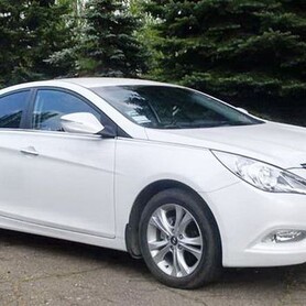 166 Hyundai Sonata белая NEW - авто на свадьбу в Киеве - портфолио 4