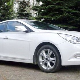 166 Hyundai Sonata белая NEW - авто на свадьбу в Киеве - портфолио 3