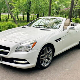 021 Кабриолет Mercedes SLK 250 белый аренда прокат - авто на свадьбу в Киеве - портфолио 1
