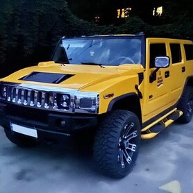 081 Внедорожник Hummer H2 желтый - авто на свадьбу в Киеве - портфолио 1