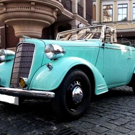 137 Кабриолет ретро Opel бирюзовый аренда - авто на свадьбу в Киеве - портфолио 4