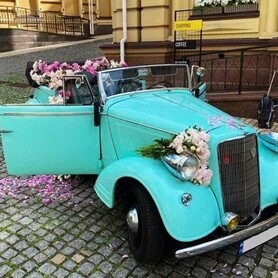137 Кабриолет ретро Opel бирюзовый аренда - авто на свадьбу в Киеве - портфолио 2