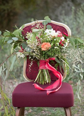 свадьба в бордовом цвете
