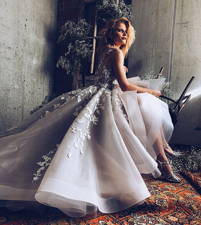 необычное свадебное платье фото