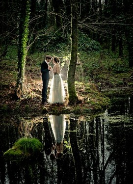 свадебная фотосессия в лесу