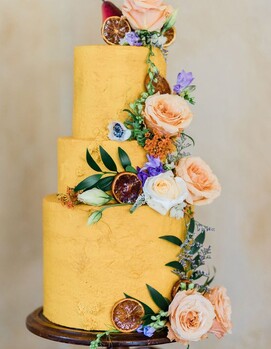свадебный торт желтый