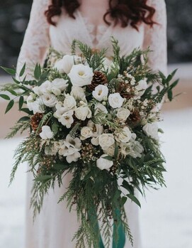 зимний букет невесты