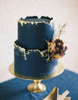 синий торт на свадьбу