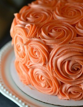 свадебный торт в оранжевом цвете