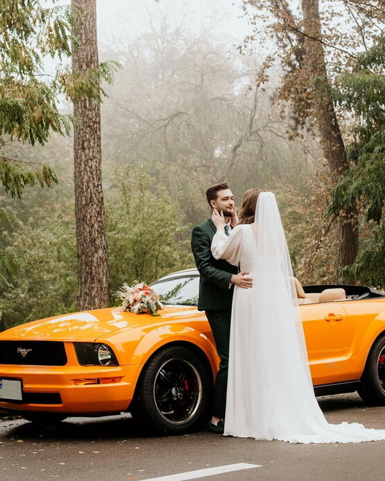 159 Ford Mustang кабриолет оранжевый прокат аренда 