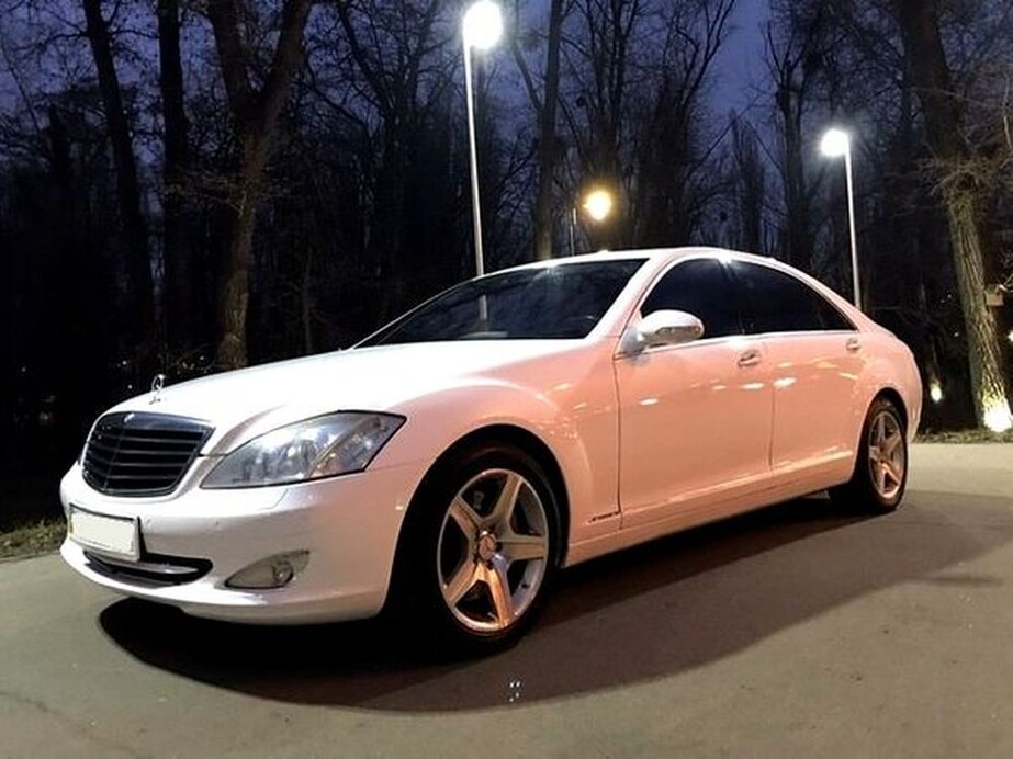 365 Mercedes Benz W221 S500 белый прокат аренда  